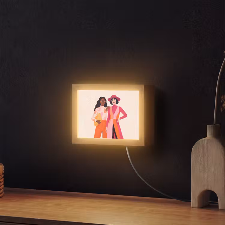 Lightbox - Wandlamp - Vrouw - Twee - Mode - Abstract - Kleurrijk — 2