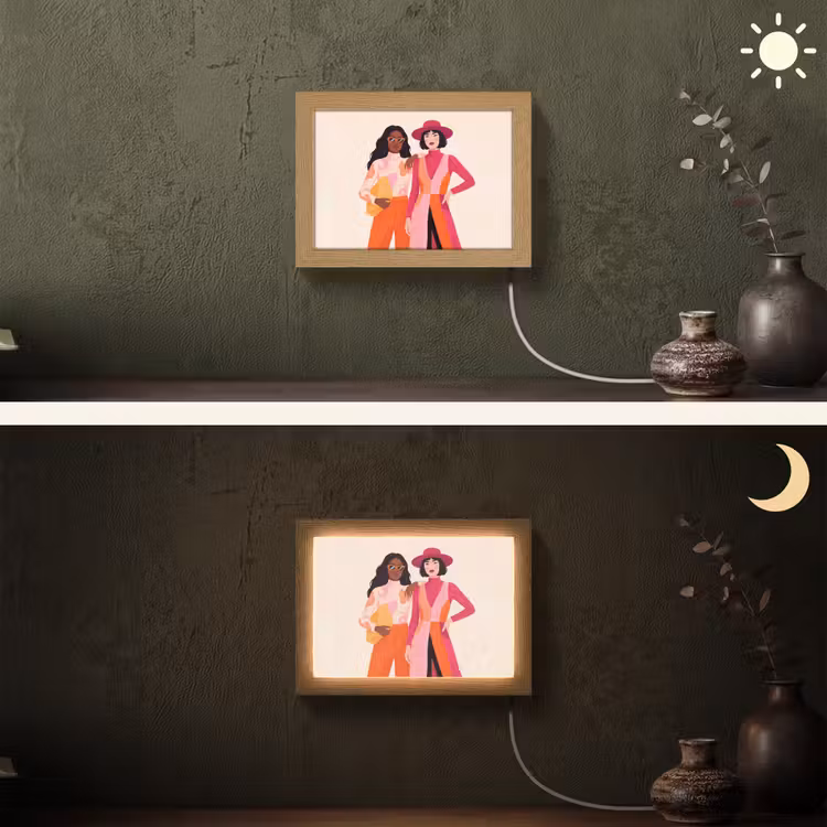 Lightbox - Wandlamp - Vrouw - Twee - Mode - Abstract - Kleurrijk — 3