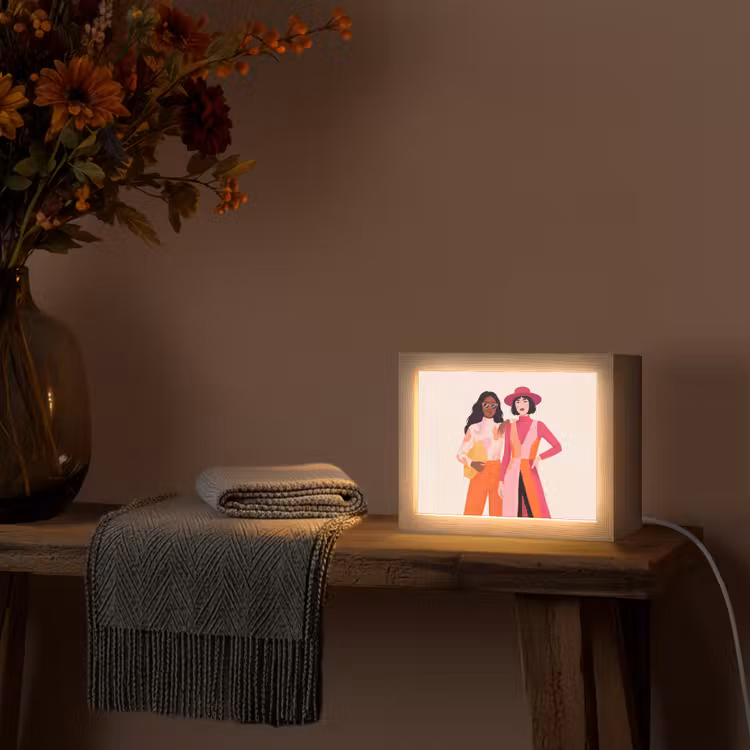 Lightbox - Wandlamp - Vrouw - Twee - Mode - Abstract - Kleurrijk — 5
