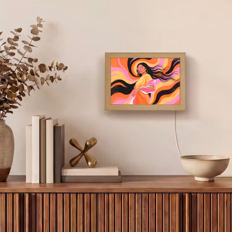 Lightbox - Wandlamp - Vrouw - Zonnebril - Abstract - Kleurrijk — 4