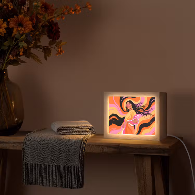 Lightbox - Wandlamp - Vrouw - Zonnebril - Abstract - Kleurrijk — 5