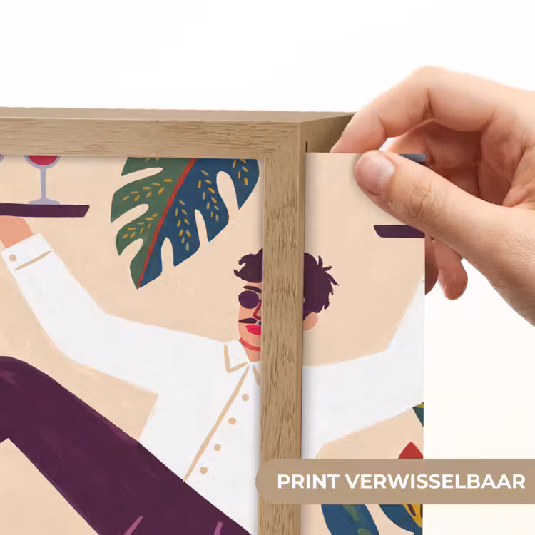 Lightbox - Wandlamp - Mensen - Dienblad - Eten - Modern - Kleurrijk — 6