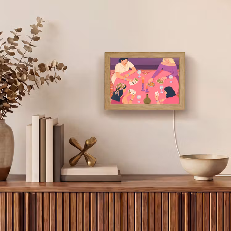 Lightbox - Wandlamp - Mensen - Kaartspel - Interieur - Modern - Kleurrijk — 4