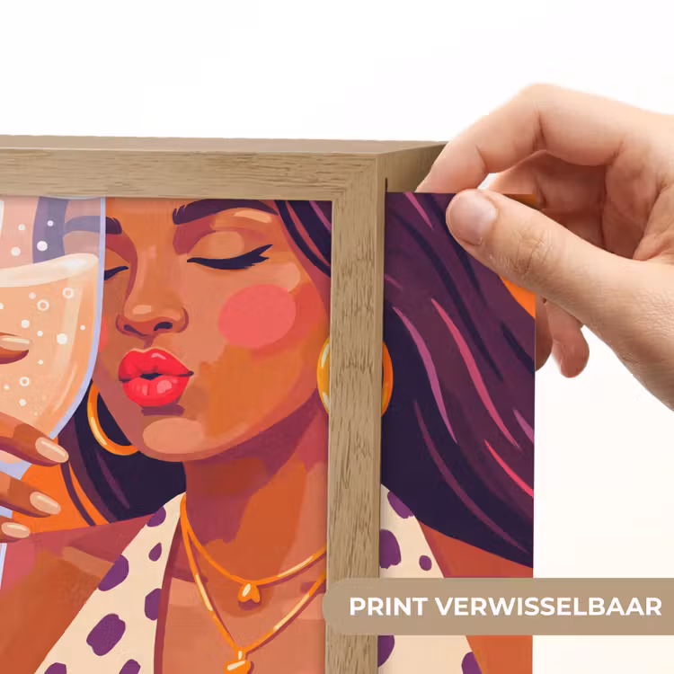 Lightbox - Wandlamp - Vrouw - Champagne - Feest - Modern - Oranje — 6