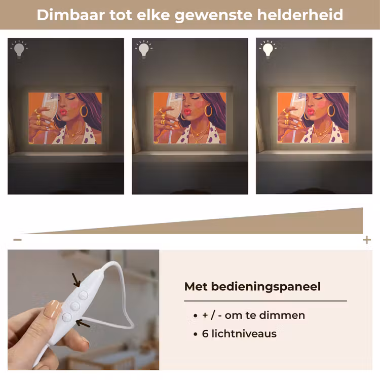 Lightbox - Wandlamp - Vrouw - Champagne - Feest - Modern - Oranje — 8
