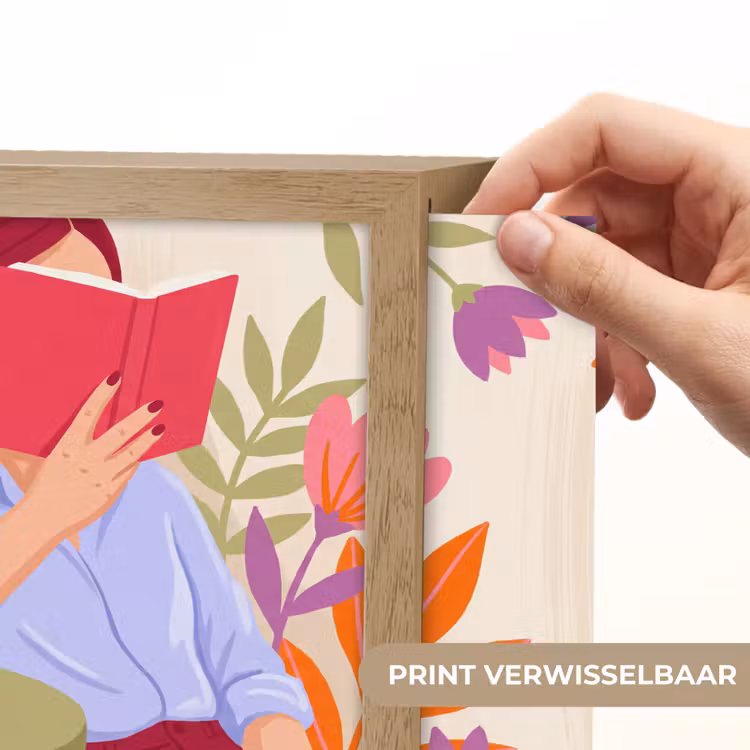 Lightbox - Wandlamp - Vrouw - Lezen - Thuis - Modern - Bloemen — 6