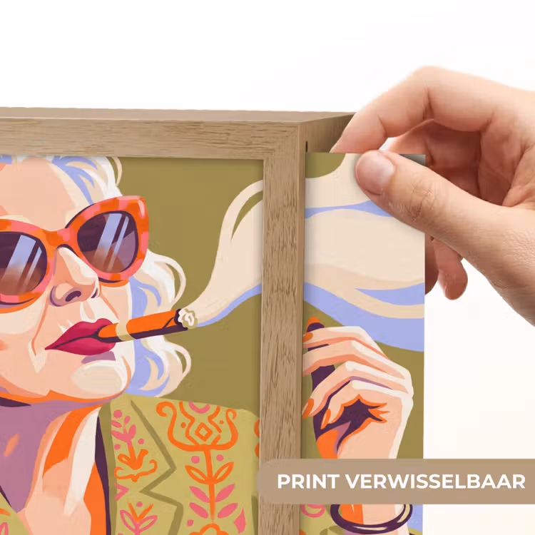 Lightbox - Wandlamp - Vrouw - Zonnebril - Portret - Modern - Kleurrijk — 6