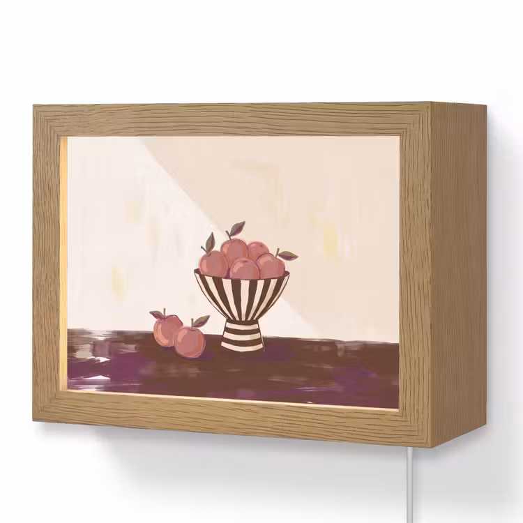 Lightbox - Wandlamp - Eten - Schaal - Stilleven - Modern - Rood — 1