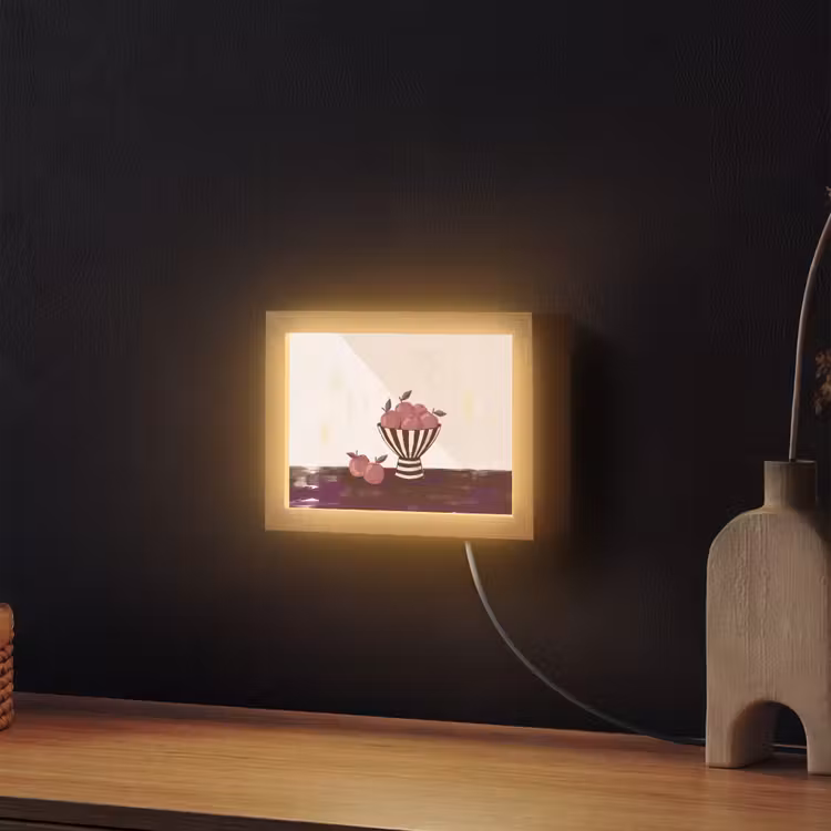 Lightbox - Wandlamp - Eten - Schaal - Stilleven - Modern - Rood — 2