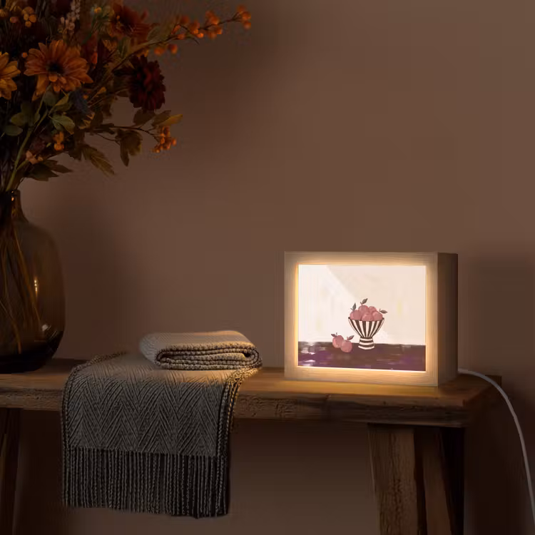 Lightbox - Wandlamp - Eten - Schaal - Stilleven - Modern - Rood — 5