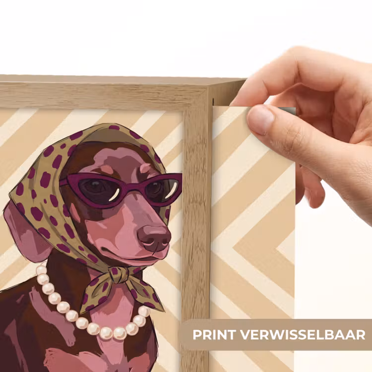 Lightbox - Wandlamp - Hond - Zonnebril - Hoofddoek - Dieren - Modern — 6
