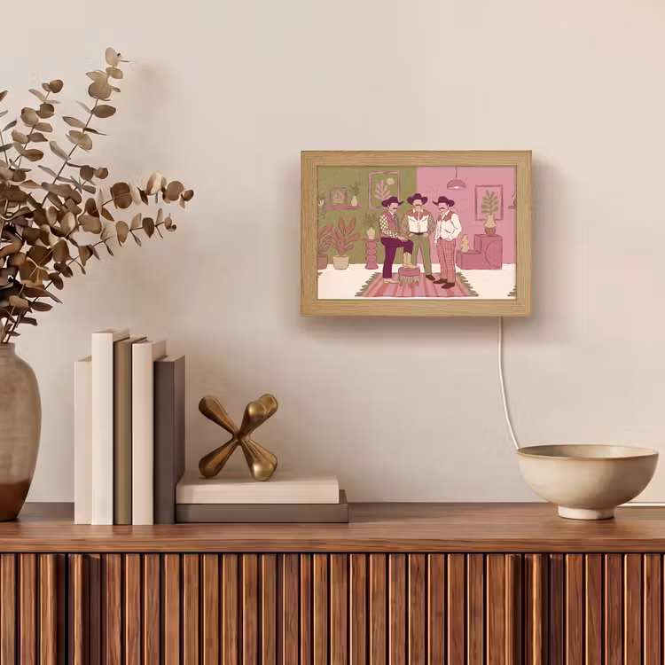 Lightbox - Wandlamp - Mensen - Mannen - Hoeden - Retro - Interieur — 4