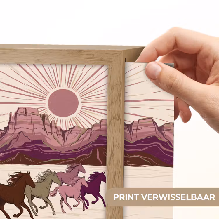 Lightbox - Wandlamp - Paarden - Rennend - Woestijn - Natuur - Abstract — 6