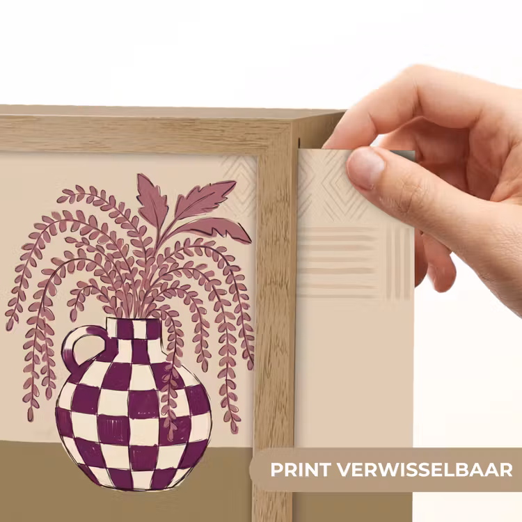 Lightbox - Wandlamp - Vaas - Geruit - Planten - Modern - Paars — 6