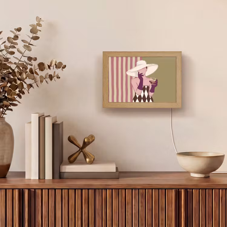 Lightbox - Wandlamp - Vrouw - Hoed - Mode - Abstract - Kleurrijk — 4