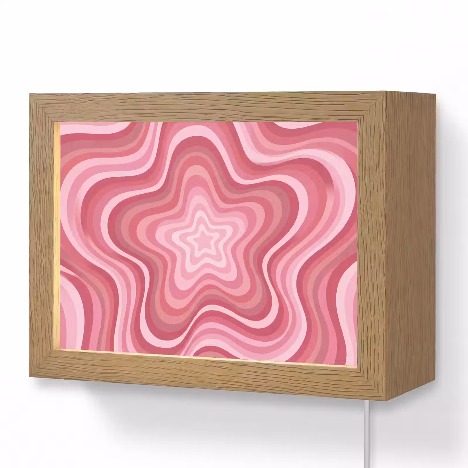 Lightbox - Wandlamp - Ster - Golvend - Abstract - Roze — 1