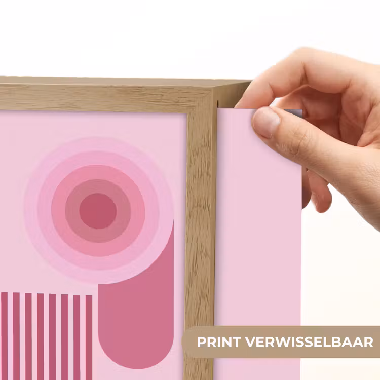 Lightbox - Wandlamp - Abstract - Cirkels - Strepen - Modern - Roze — 6