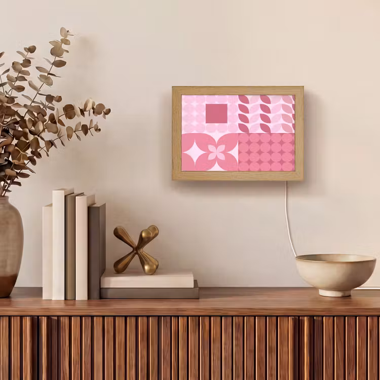 Lightbox - Wandlamp - Abstract - Geometrisch - Patroon - Modern - Roze — 4