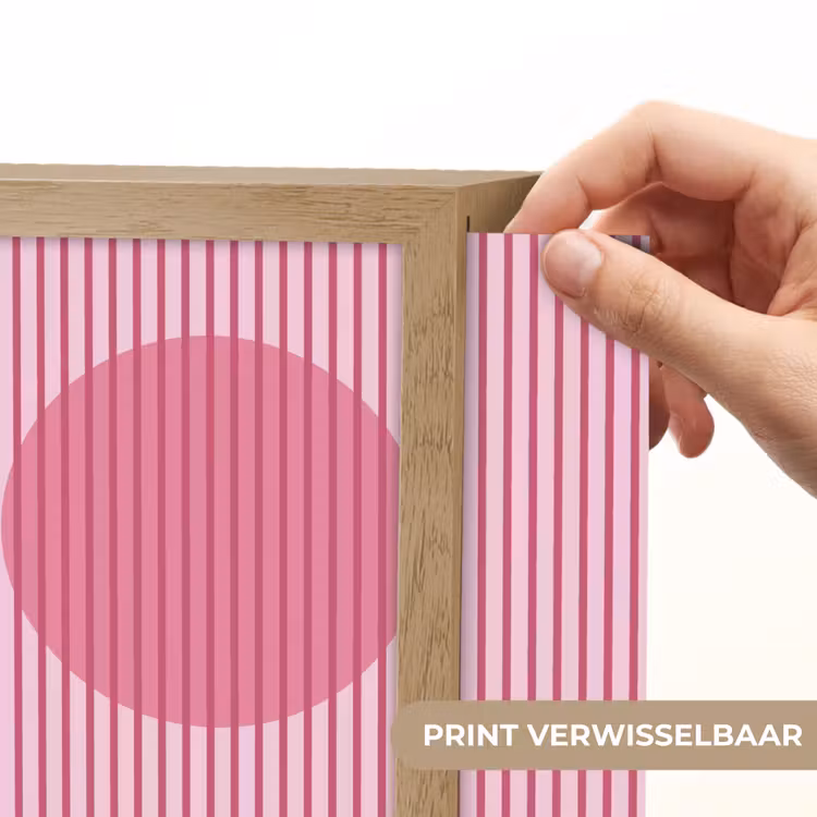Lightbox - Wandlamp - Abstract - Strepen - Ovaal - Roze - Modern — 6