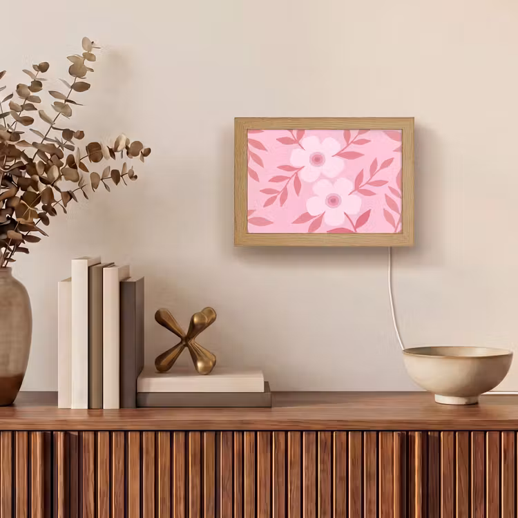 Lightbox - Wandlamp - Bloemen - Abstract - Modern - Roze - Natuur — 4