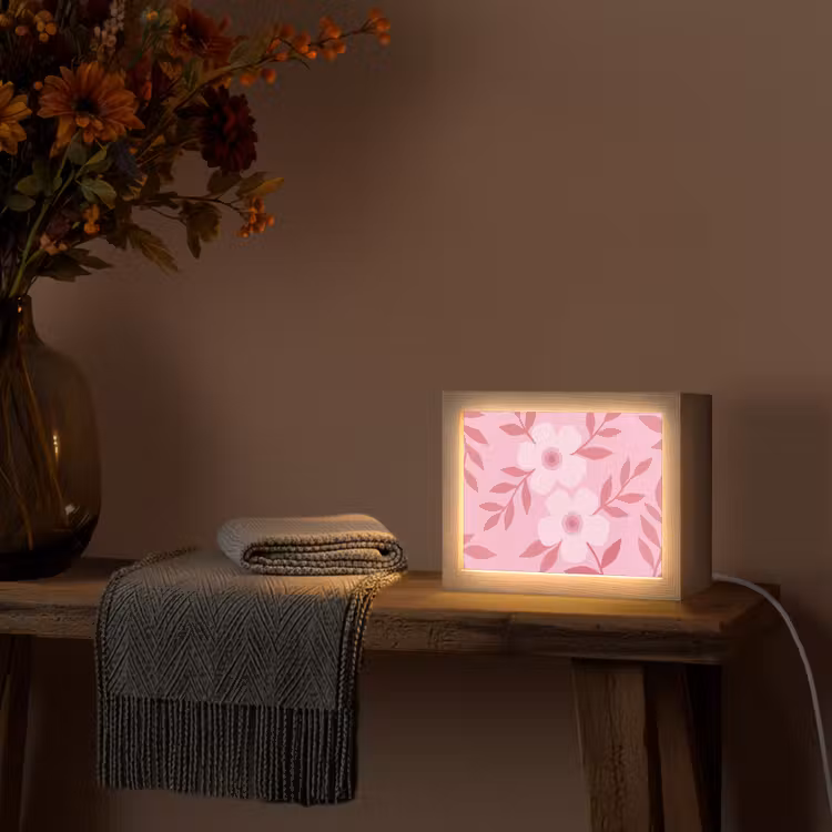 Lightbox - Wandlamp - Bloemen - Abstract - Modern - Roze - Natuur — 5