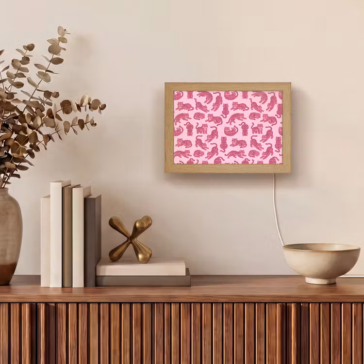 Lightbox - Wandlamp - Dieren - Patroon - Roze - Speels - Cartoon — 4