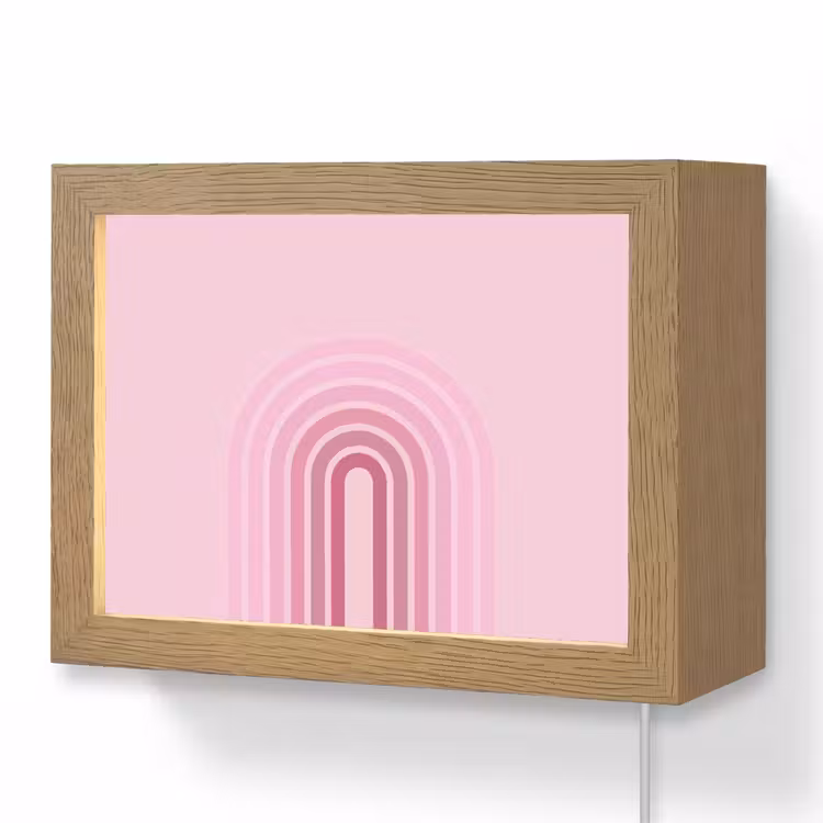 Lightbox - Wandlamp - Regenboog - Roze - Abstract - Modern - Minimalistisch — 1