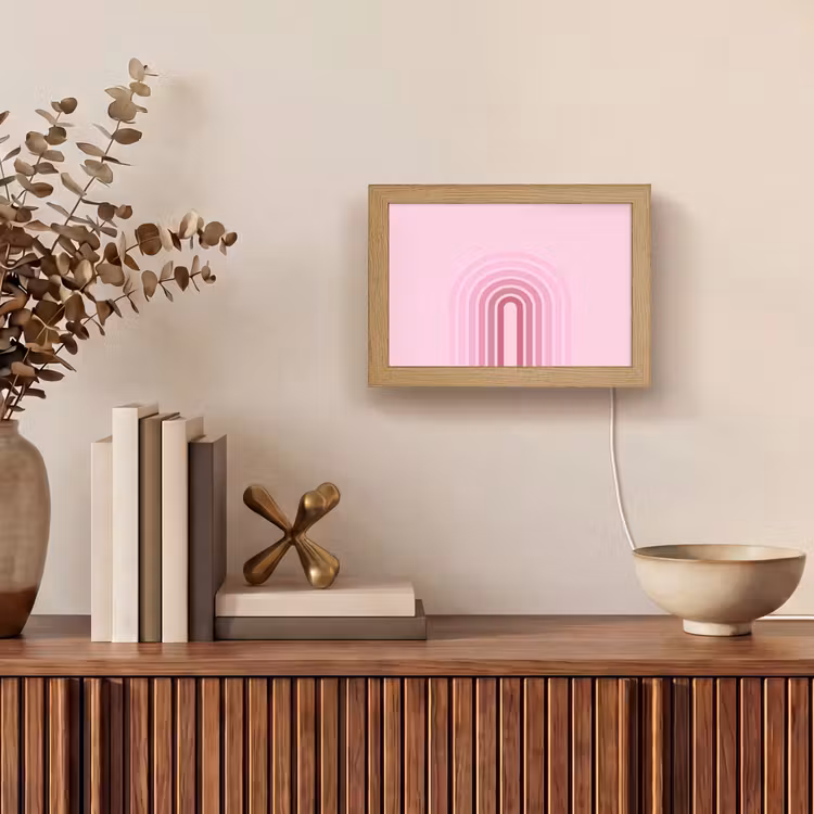 Lightbox - Wandlamp - Regenboog - Roze - Abstract - Modern - Minimalistisch — 4