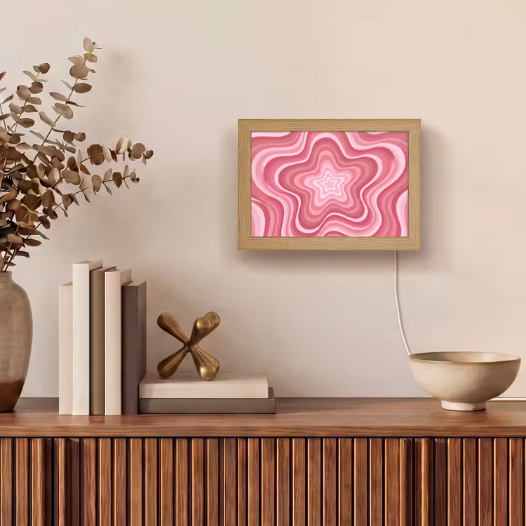 Lightbox - Wandlamp - Ster - Golvend - Abstract - Roze — 4