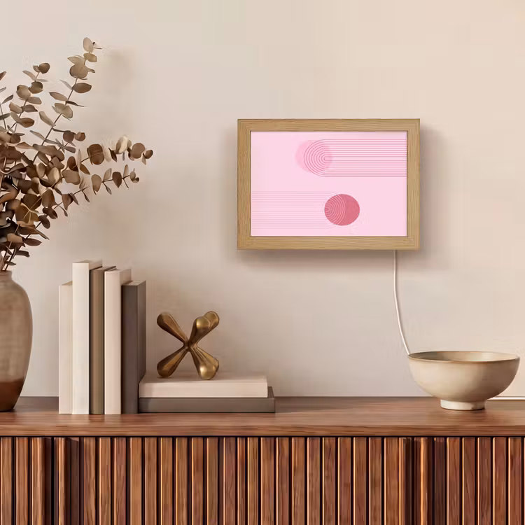 Lightbox - Wandlamp - Vormen - Lijnen - Minimalistisch - Roze — 4