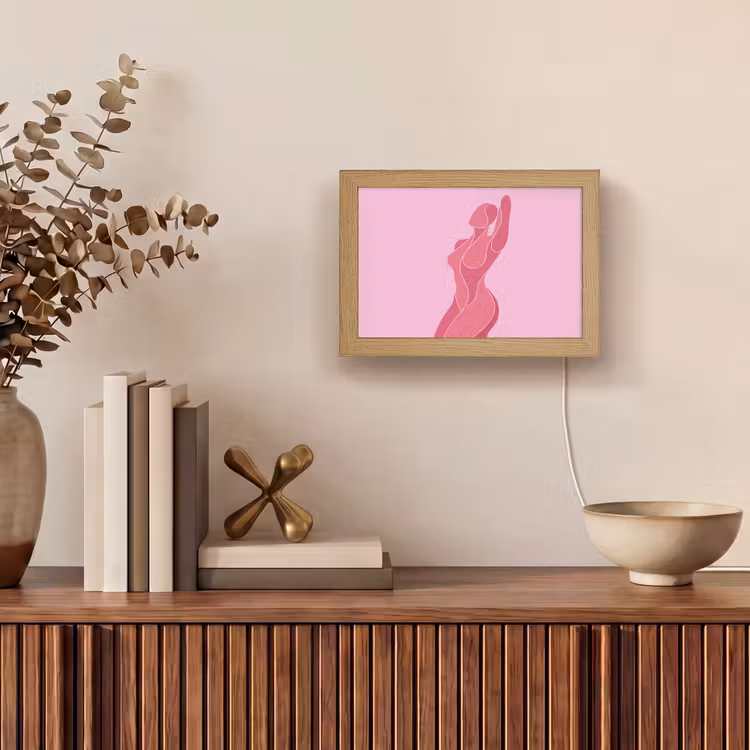 Lightbox - Wandlamp - Vrouw - Lichaam - Abstract - Roze — 4