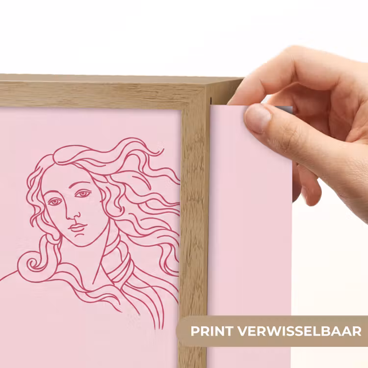 Lightbox - Wandlamp - Vrouw - Portret - Klassiek - Line-art - Roze — 6