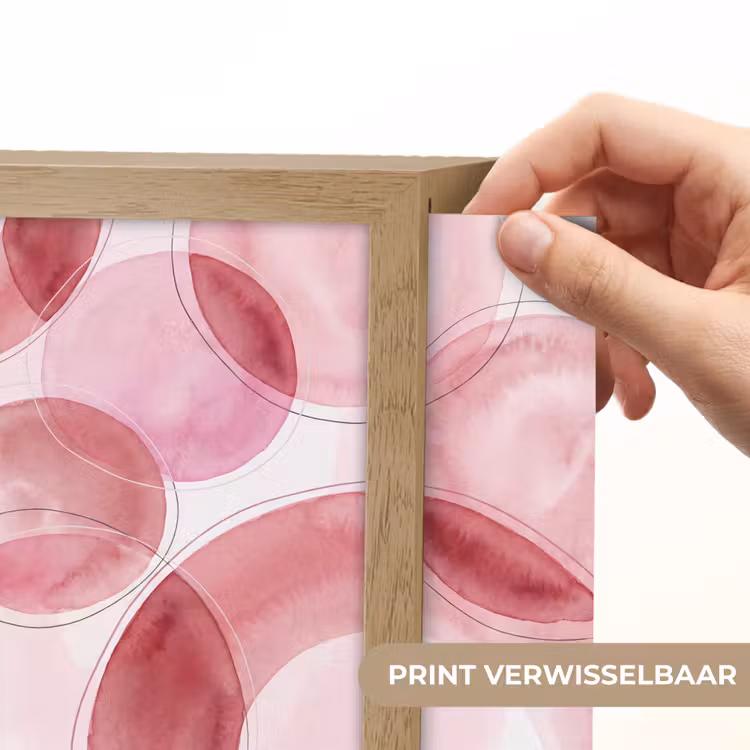 Lightbox - Wandlamp - Abstract - Cirkels - Modern - Roze - Kunst — 6