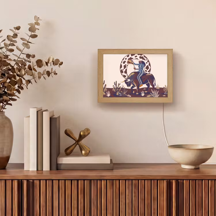 Lightbox - Wandlamp - Mensen - Dieren - Cowboy - Abstract - Kleurrijk — 4