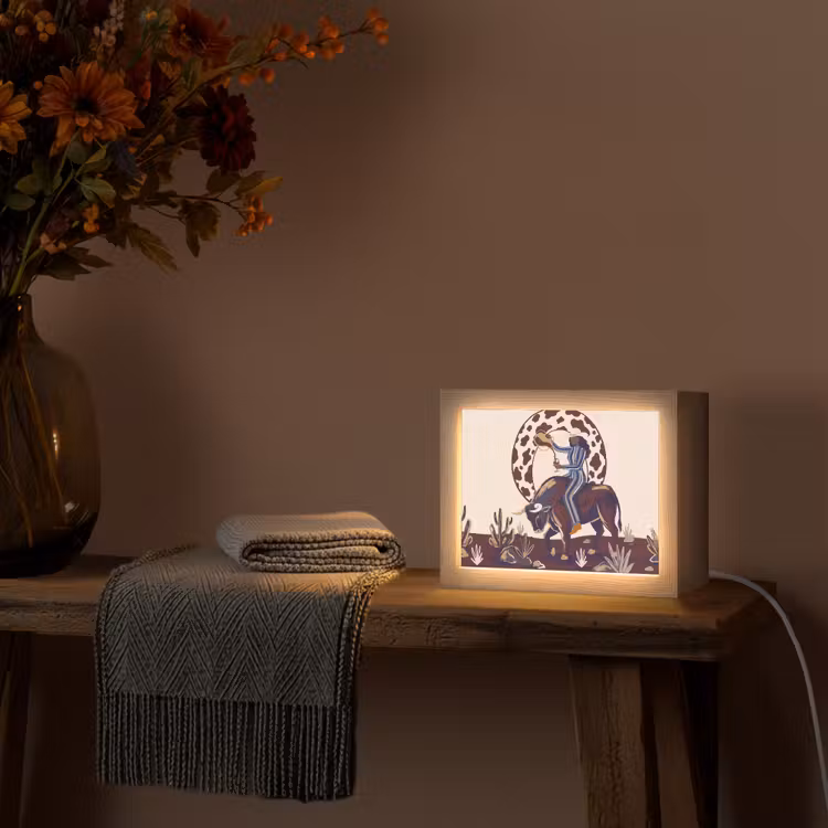 Lightbox - Wandlamp - Mensen - Dieren - Cowboy - Abstract - Kleurrijk — 5