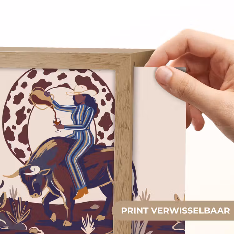 Lightbox - Wandlamp - Mensen - Dieren - Cowboy - Abstract - Kleurrijk — 6