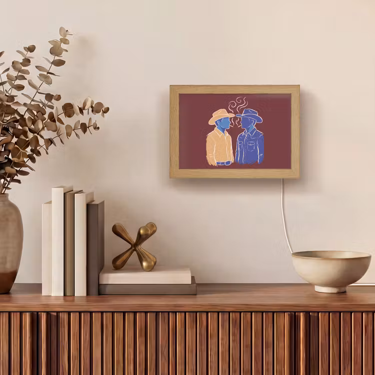 Lightbox - Wandlamp - Mensen - Profiel - Sigaret - Abstract - Kunst — 4