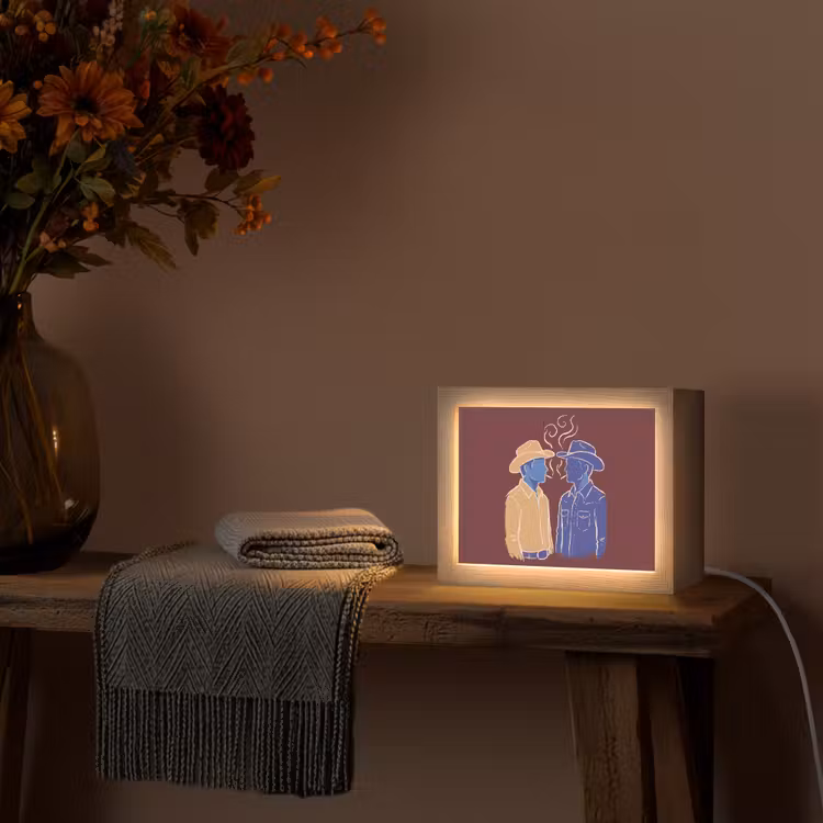 Lightbox - Wandlamp - Mensen - Profiel - Sigaret - Abstract - Kunst — 5