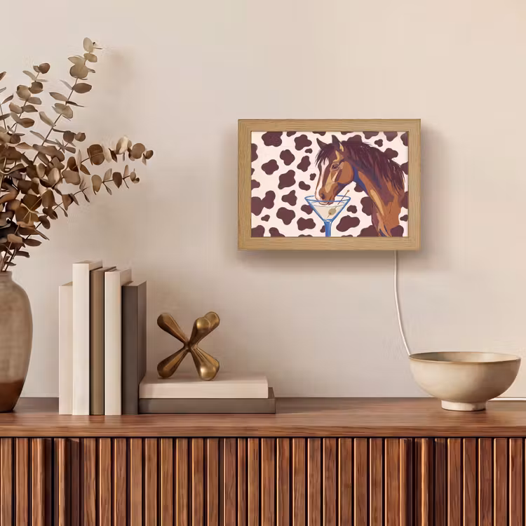 Lightbox - Wandlamp - Paard - Martini - Dieren - Abstract - Bruin — 4