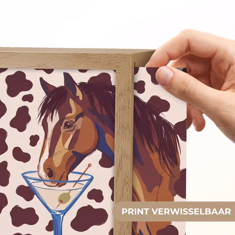 Lightbox - Wandlamp - Paard - Martini - Dieren - Abstract - Bruin — 6