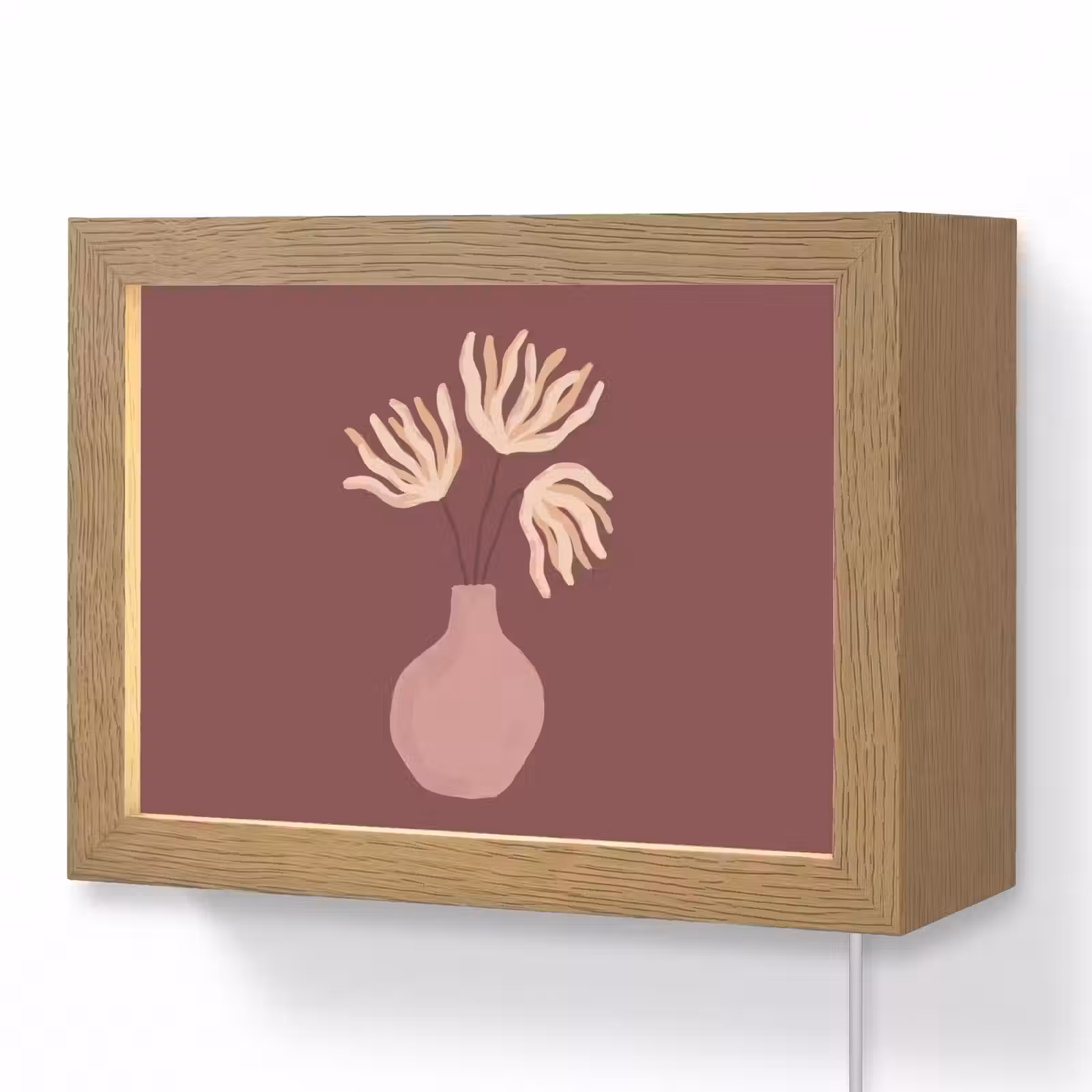Lightbox - Wandlamp - Bloemen - Vaas - Abstract - Modern - Aardetinten — 1