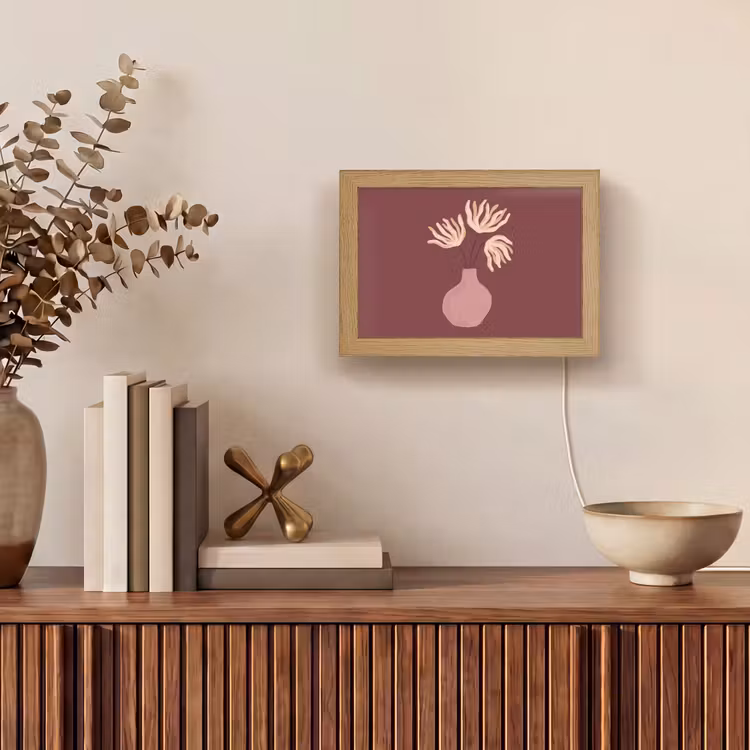 Lightbox - Wandlamp - Bloemen - Vaas - Abstract - Modern - Aardetinten — 4