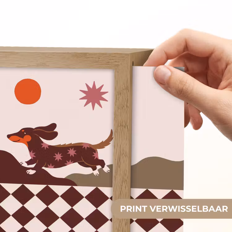 Lightbox - Wandlamp - Hond - Abstract - Dieren - Modern - Bruin — 6