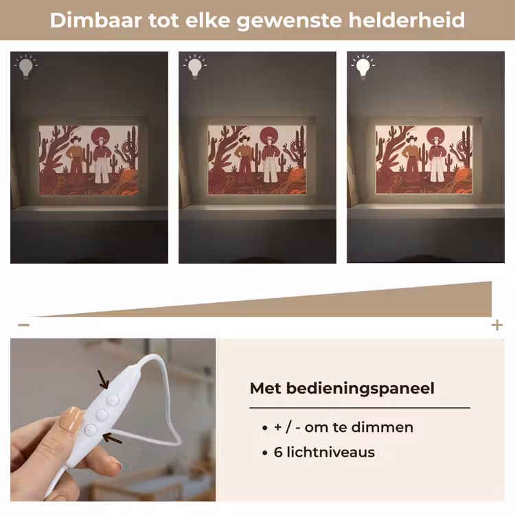 Lightbox - Wandlamp - Mensen - Cowboykleding - Westerse stijl - Illustratie - Bruin — 8