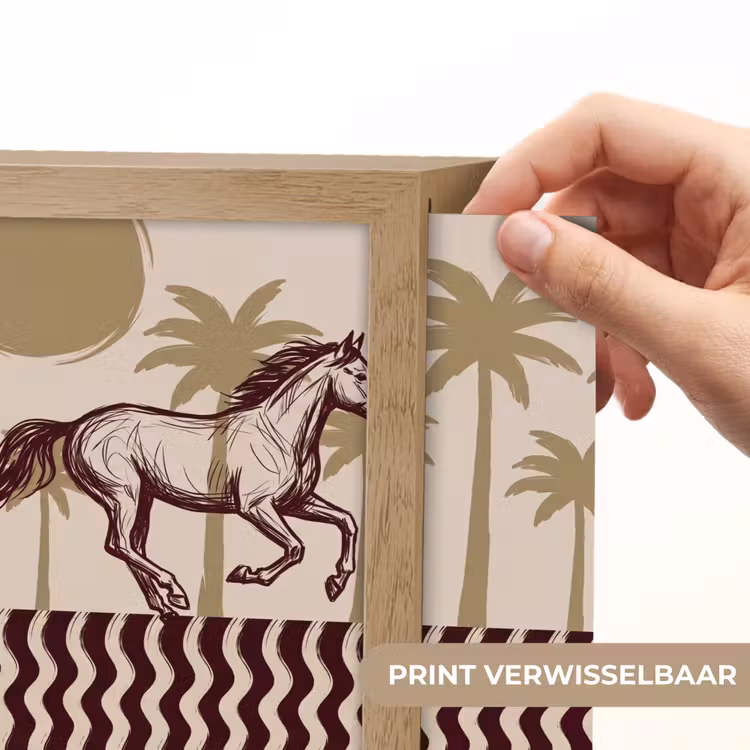 Lightbox - Wandlamp - Paard - Galopperend - Woestijn - Illustratie — 6