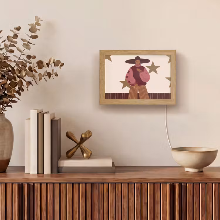 Lightbox - Wandlamp - Vrouw - Hoed - Abstract - Modern - Portret — 4