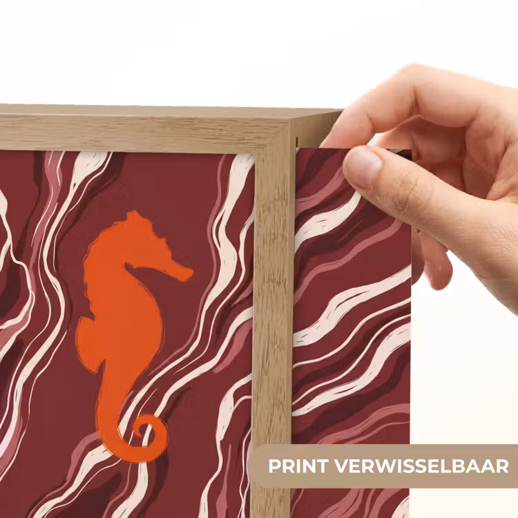 Lightbox - Wandlamp - Zeepaardje - Golven - Zeeleven - Abstract - Oranje — 6