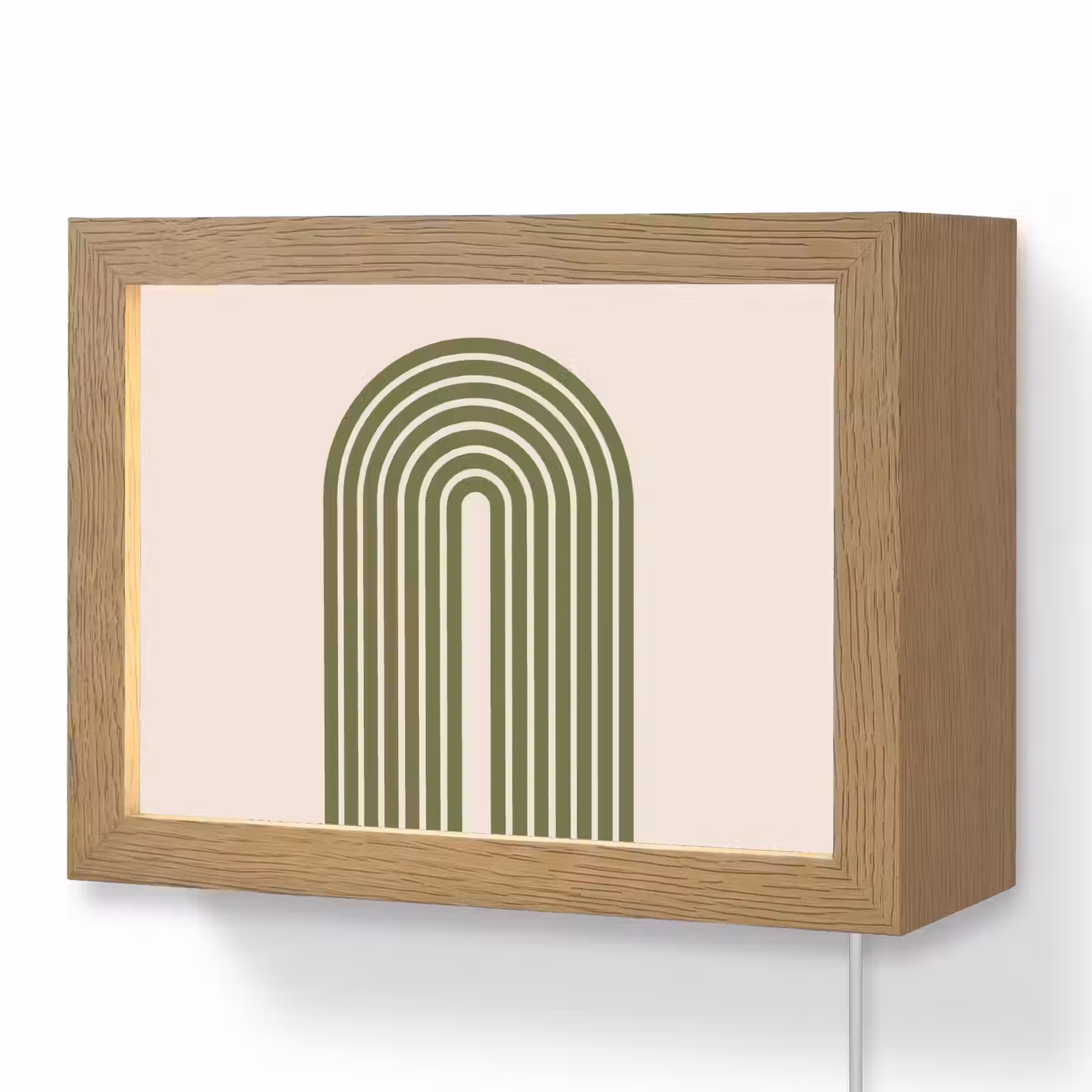 Lightbox - Wandlamp - Abstract - Bogen - Modern - Groen - Kunst — 1