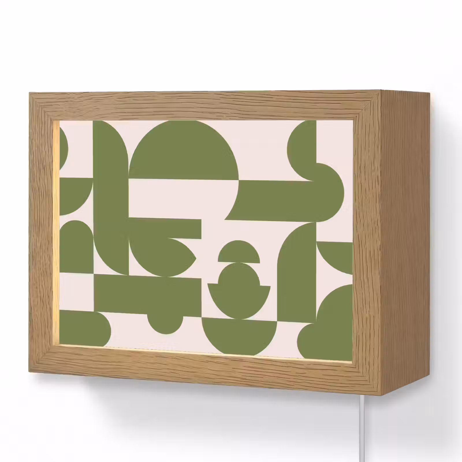 Lightbox - Wandlamp - Abstract - Geometrie - Modern - Groen - Wit — 1