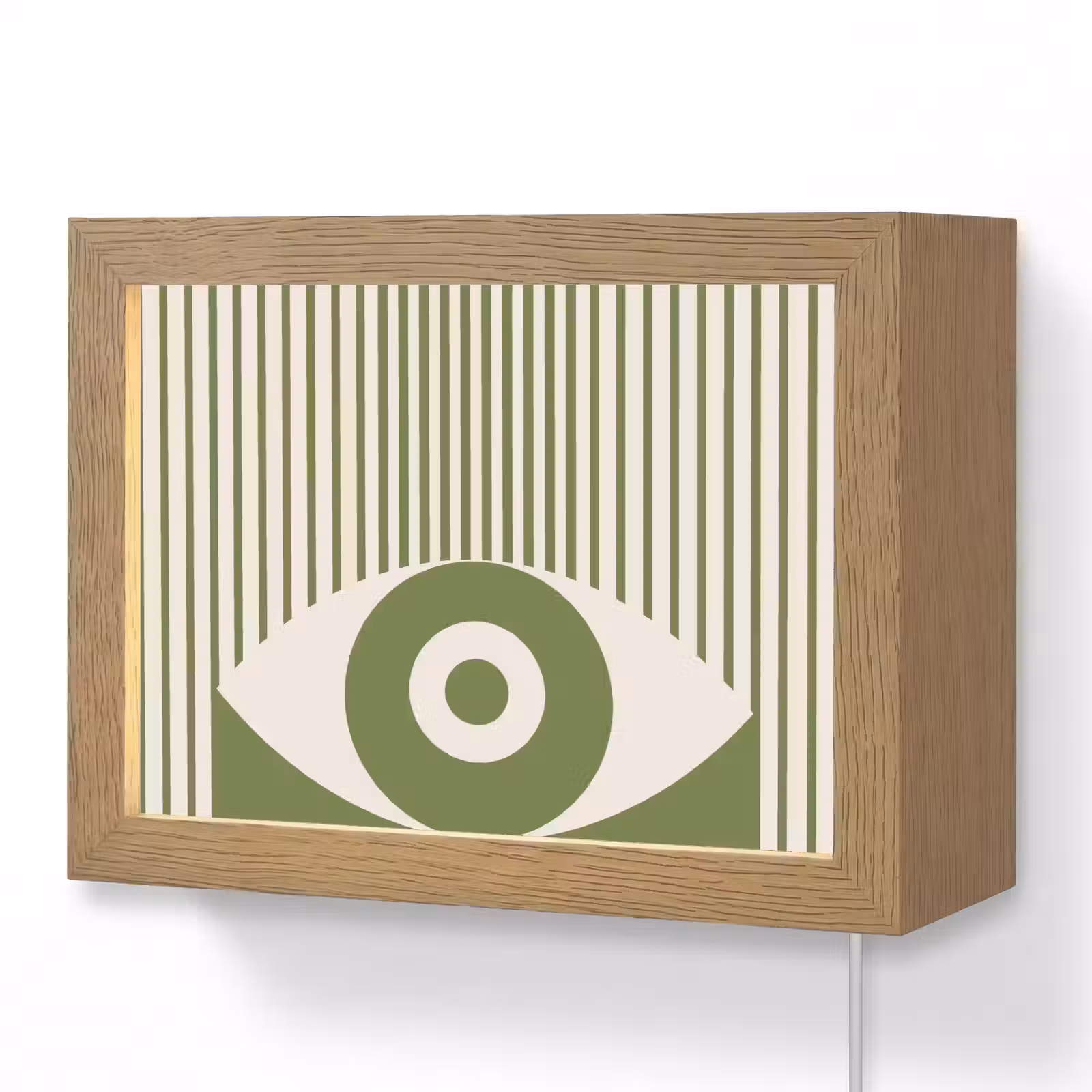 Lightbox - Wandlamp - Abstract - Oog - Strepen - Modern - Groen — 1